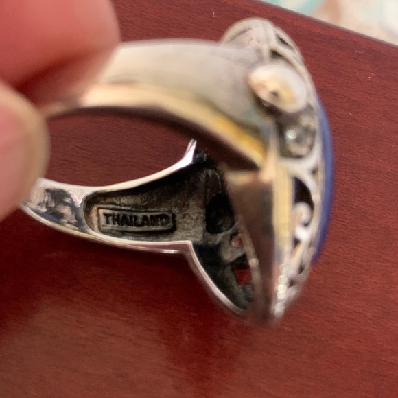 Sterling Silver Lapis Ring size 8 - Picture 3 of 4